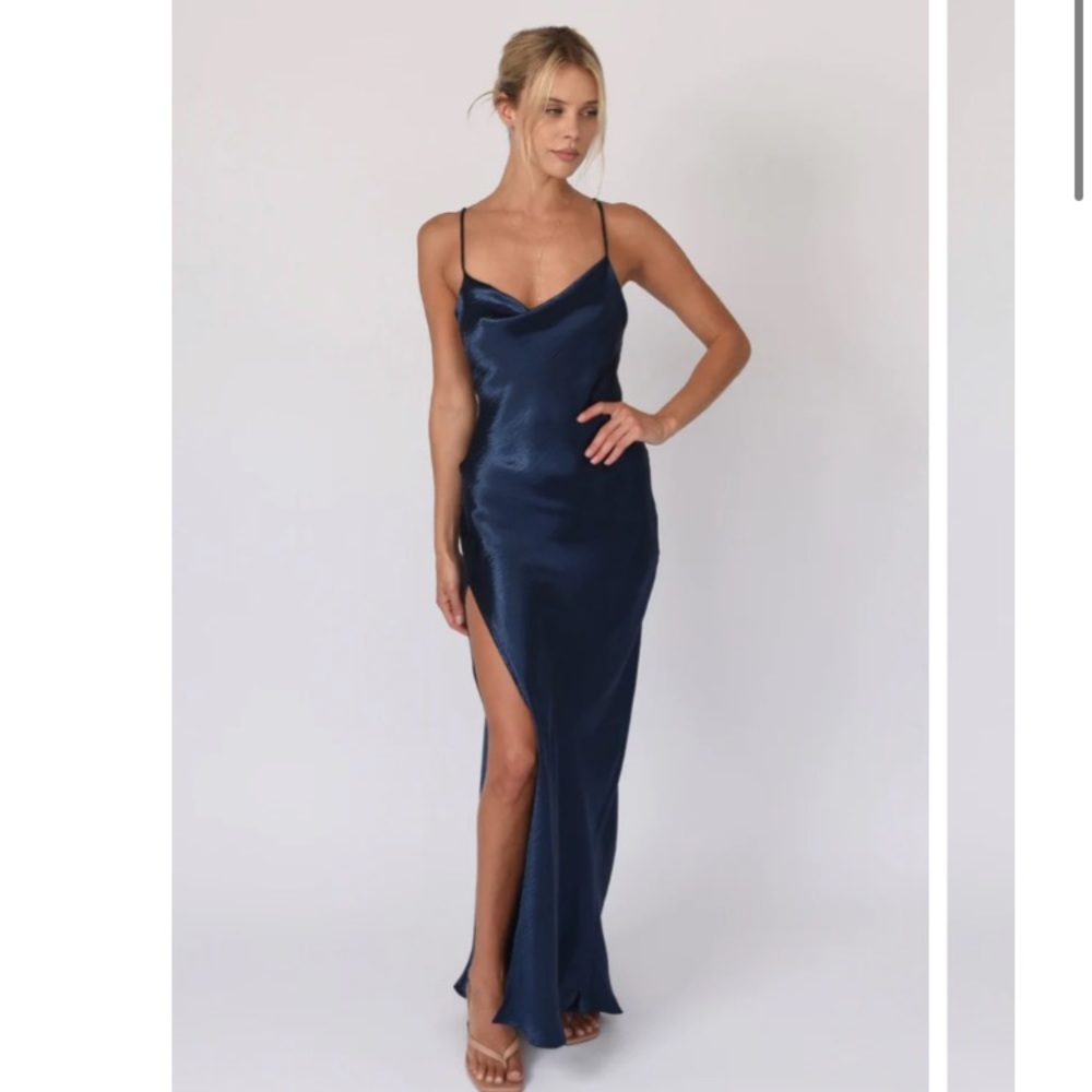 RESA Navy River Slip Dress - Size Medium